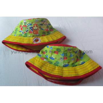 Sombrero / casquillo impresos del cubo de los niños, sombrero de béisbol de los deportes